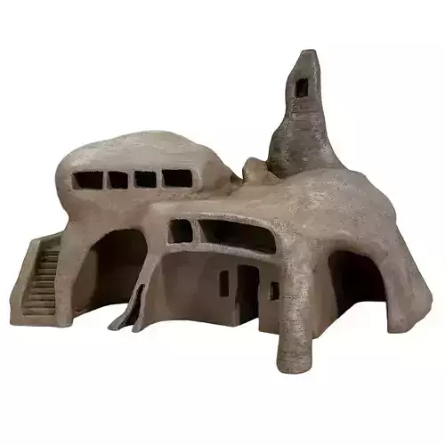 House from Planet of the Apes 1968 in 1-72 and 1-87 HO Scale 3D print model