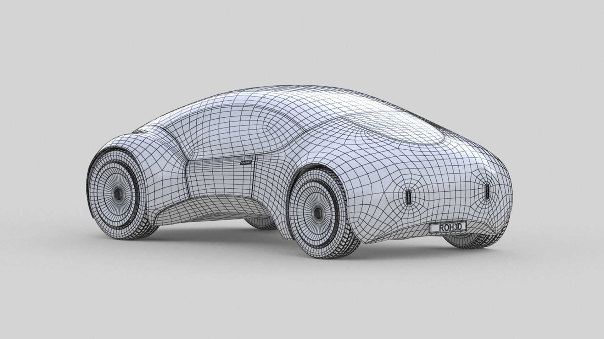 Compact Futuristic City EV 3D model_2