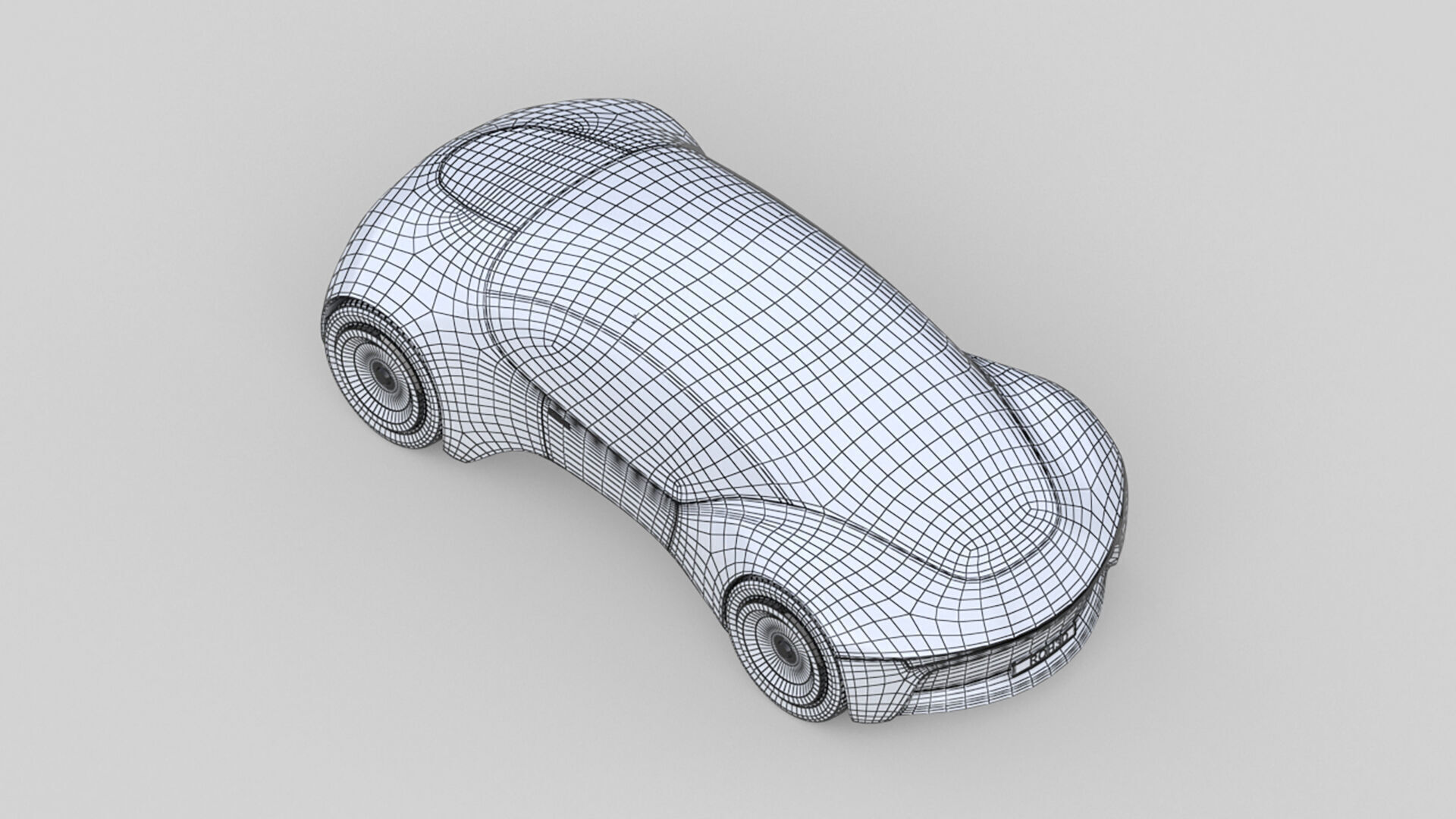 Compact Futuristic City EV 3D model_4
