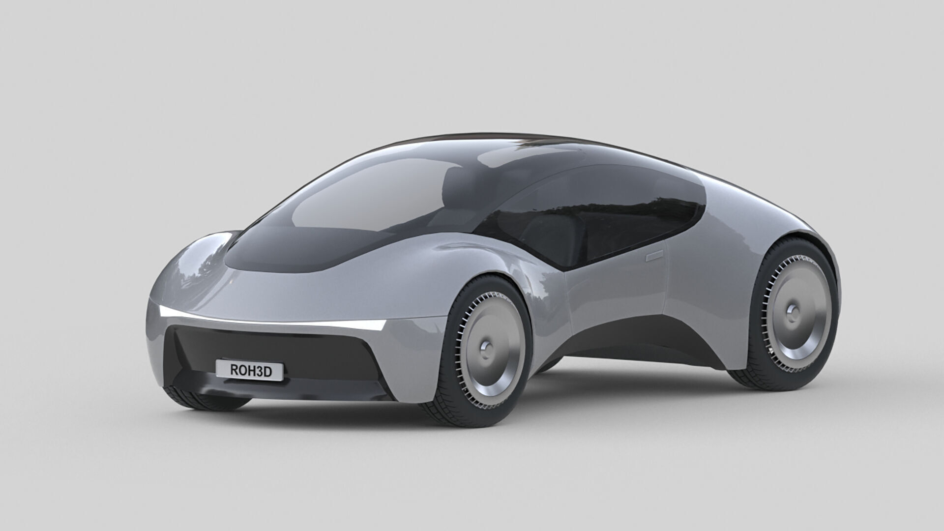 Compact Futuristic City EV 3D model_6