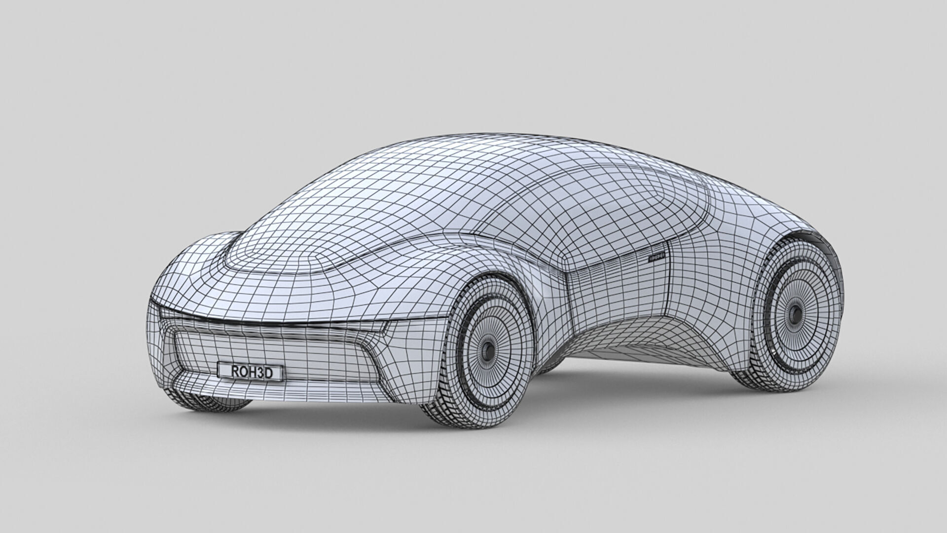 Compact Futuristic City EV 3D model_1