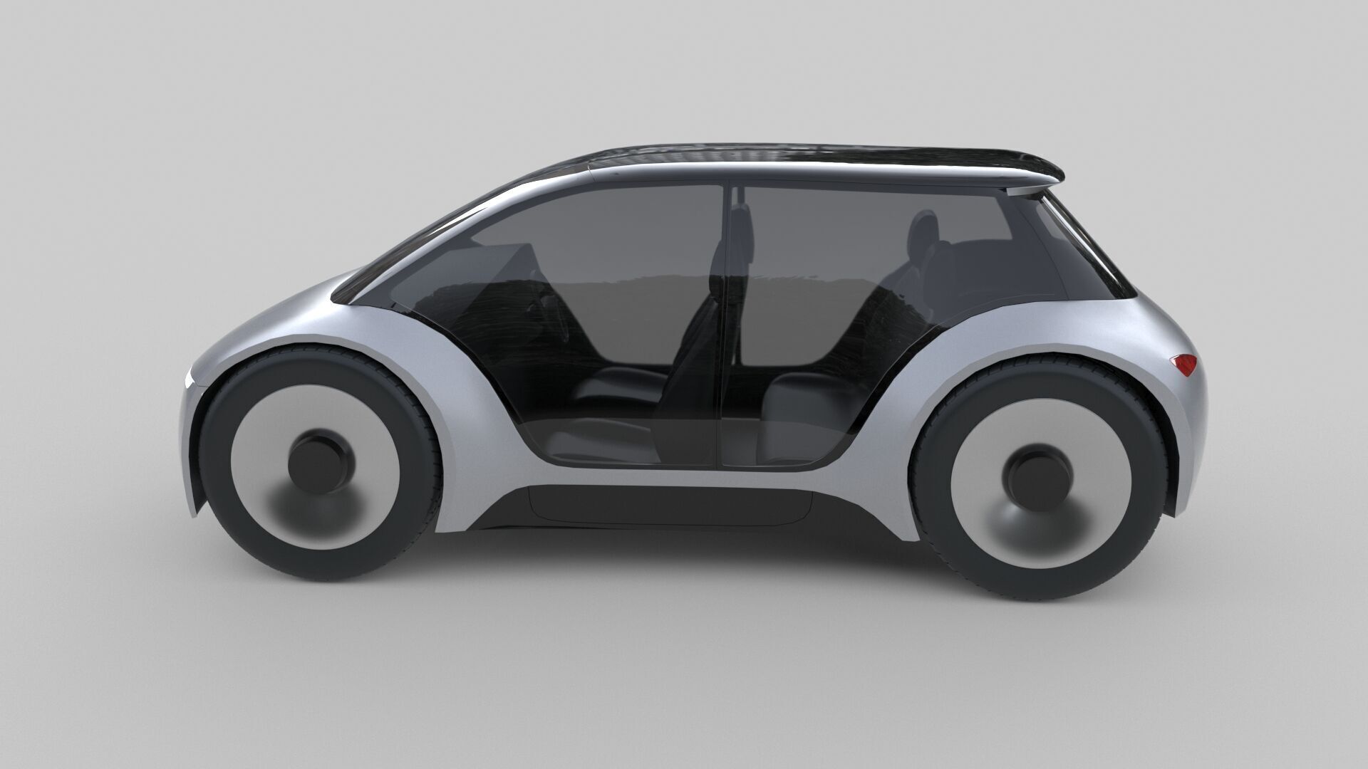 Compact Futuristic Utility EV 3D model_3