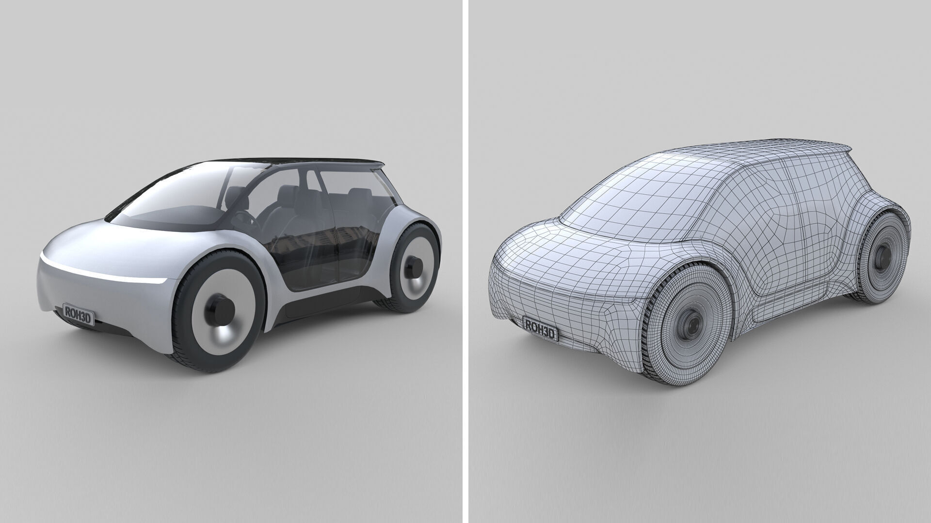 Compact Futuristic Utility EV 3D model_1