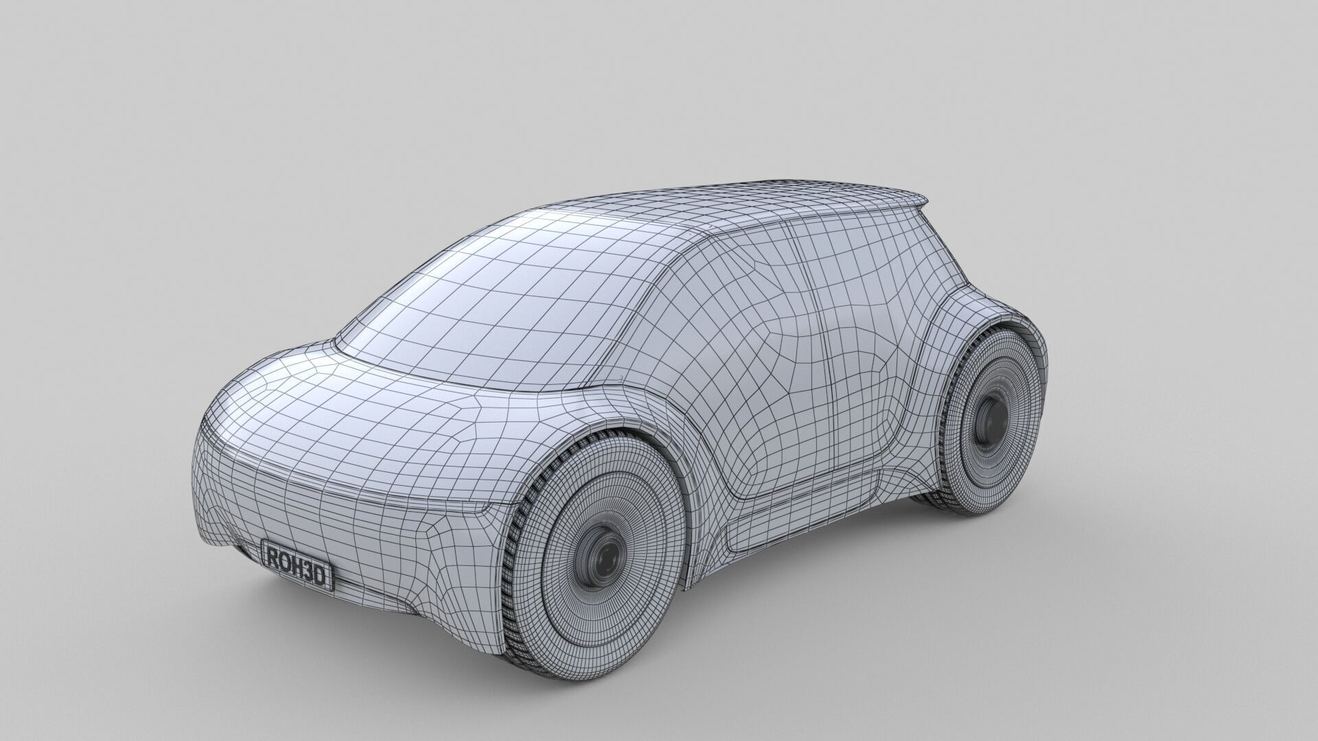 Compact Futuristic Utility EV 3D model_6