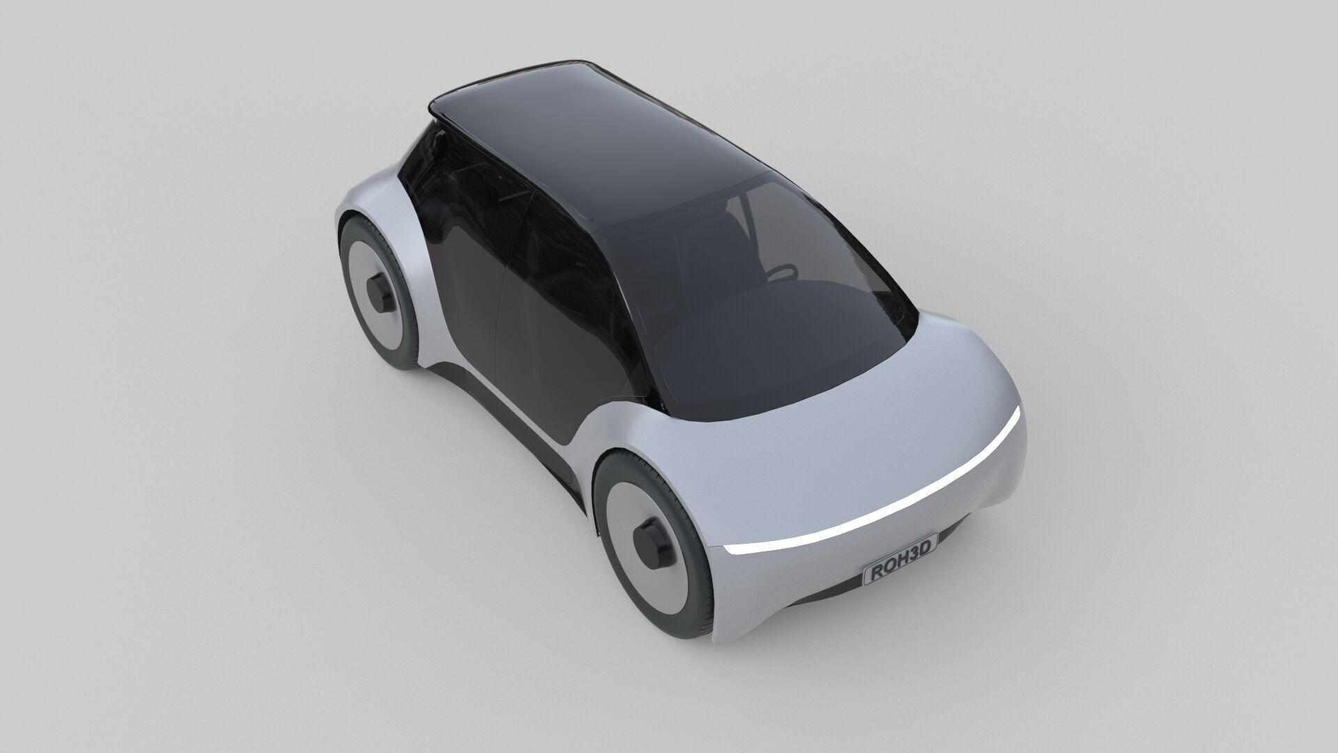 Compact Futuristic Utility EV 3D model_4