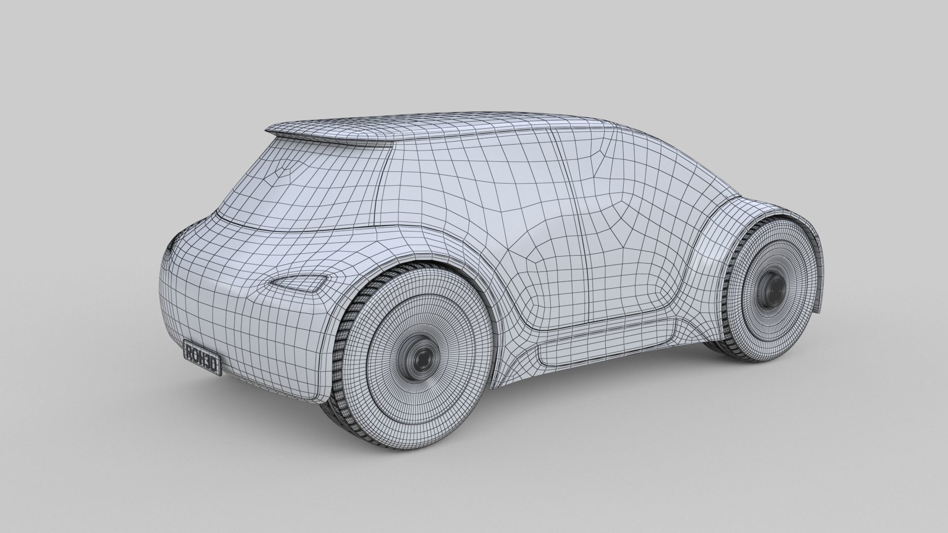 Compact Futuristic Utility EV 3D model_7