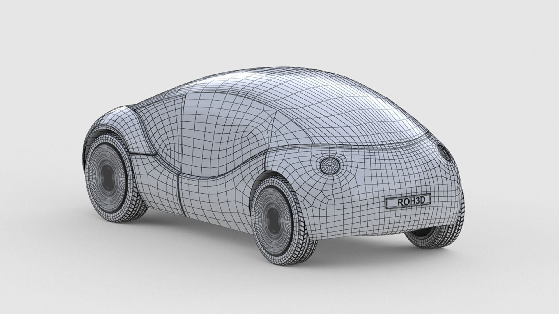 Futuristic Personal Micro EV 3D model_6