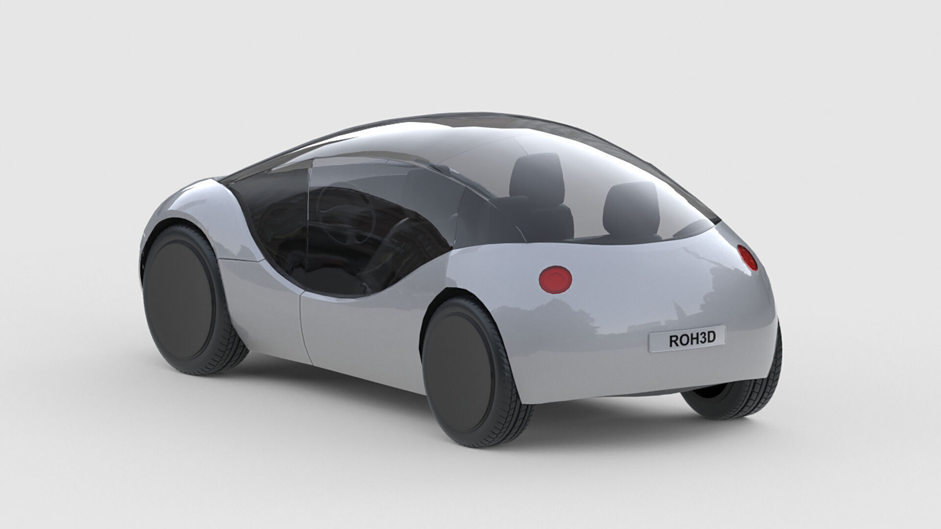 Futuristic Personal Micro EV 3D model_4