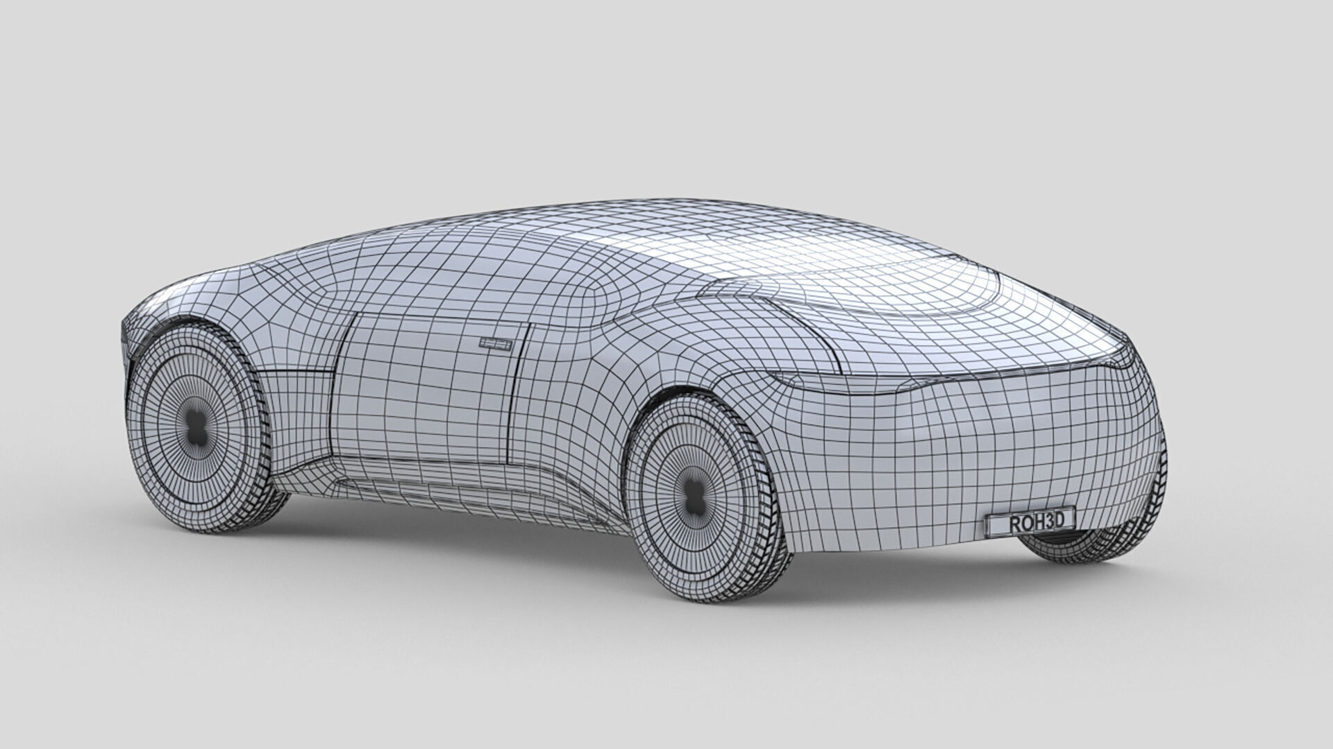 Futuristic Urban Concept Car 3D model_6