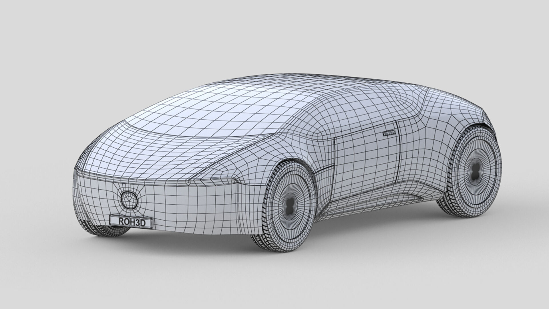 Futuristic Urban Concept Car 3D model_5