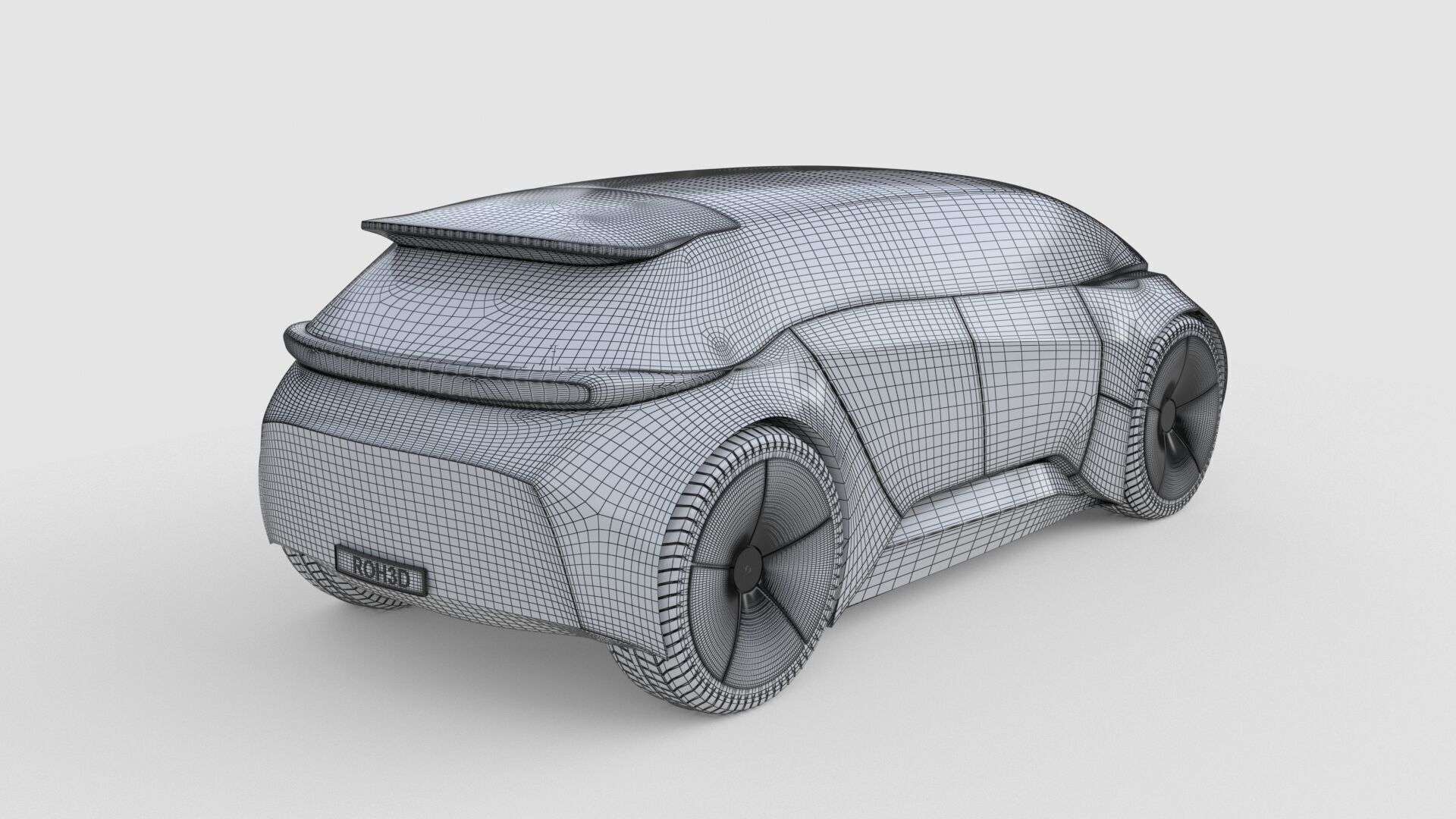 Futuristic Urban Minivan 3D model_7