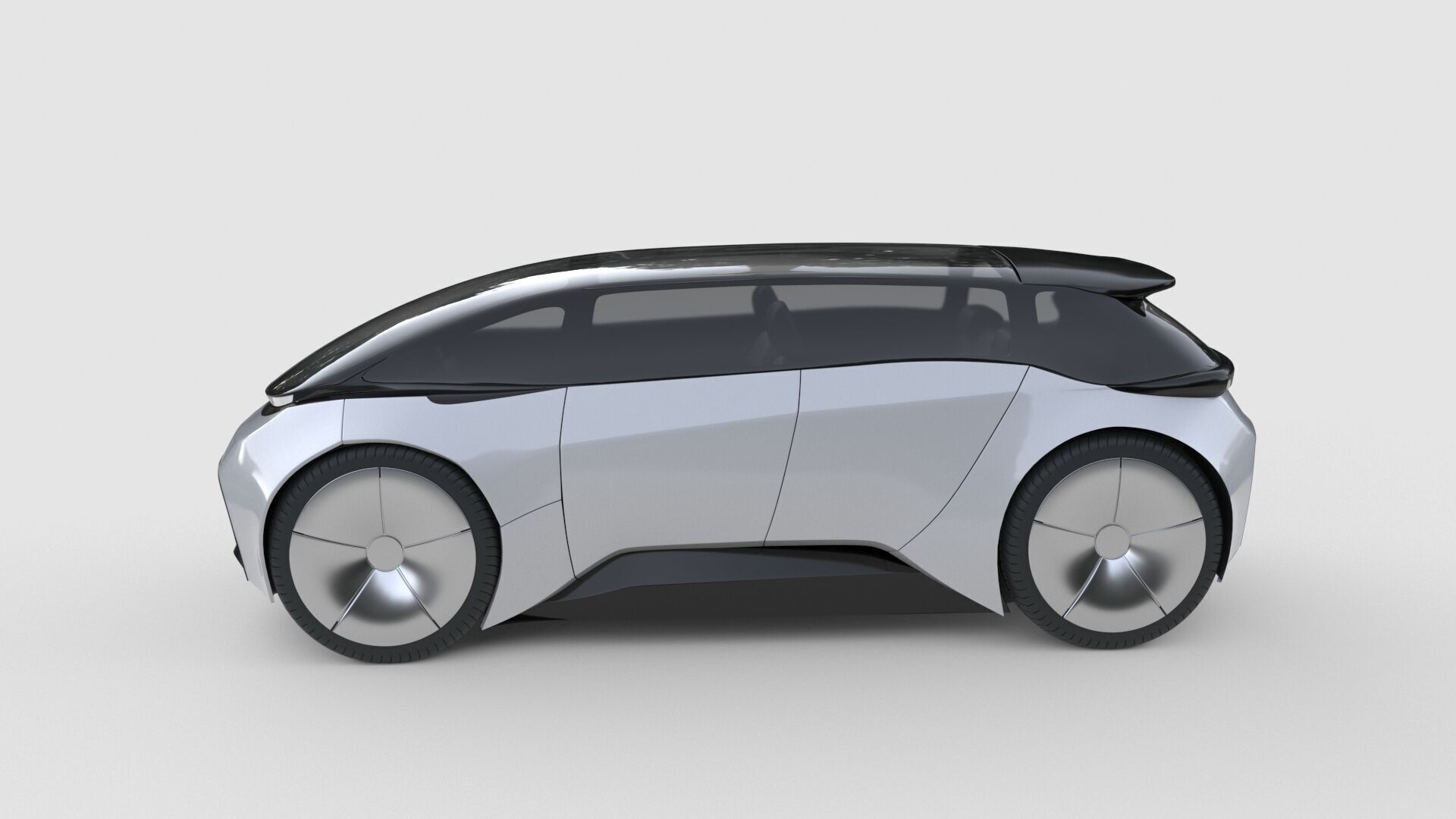 Futuristic Urban Minivan 3D model_3