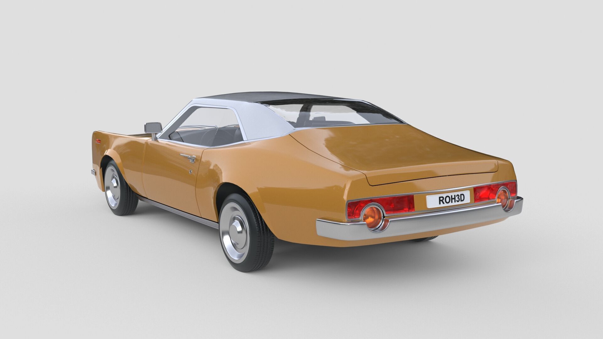 Generic Muscle Car America 1970 3D model_2