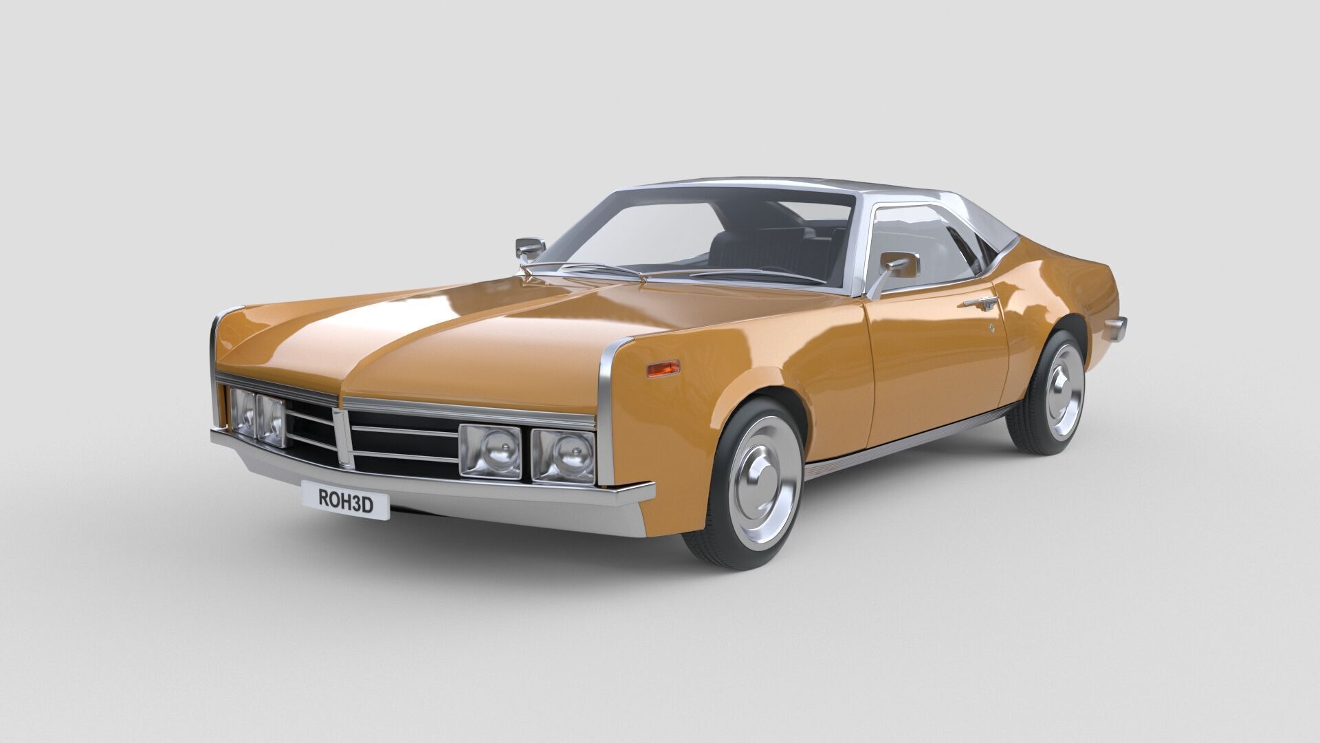 Generic Muscle Car America 1970 3D model_0