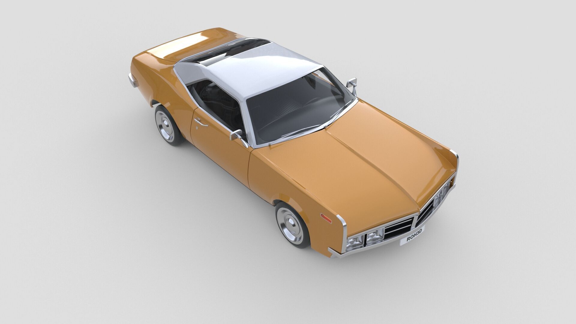 Generic Muscle Car America 1970 3D model_4
