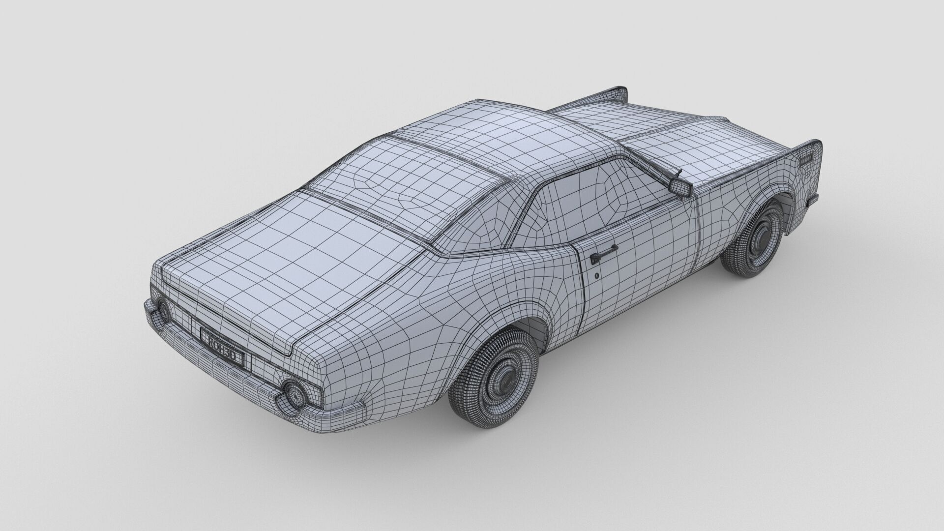 Generic Muscle Car America 1970 3D model_7