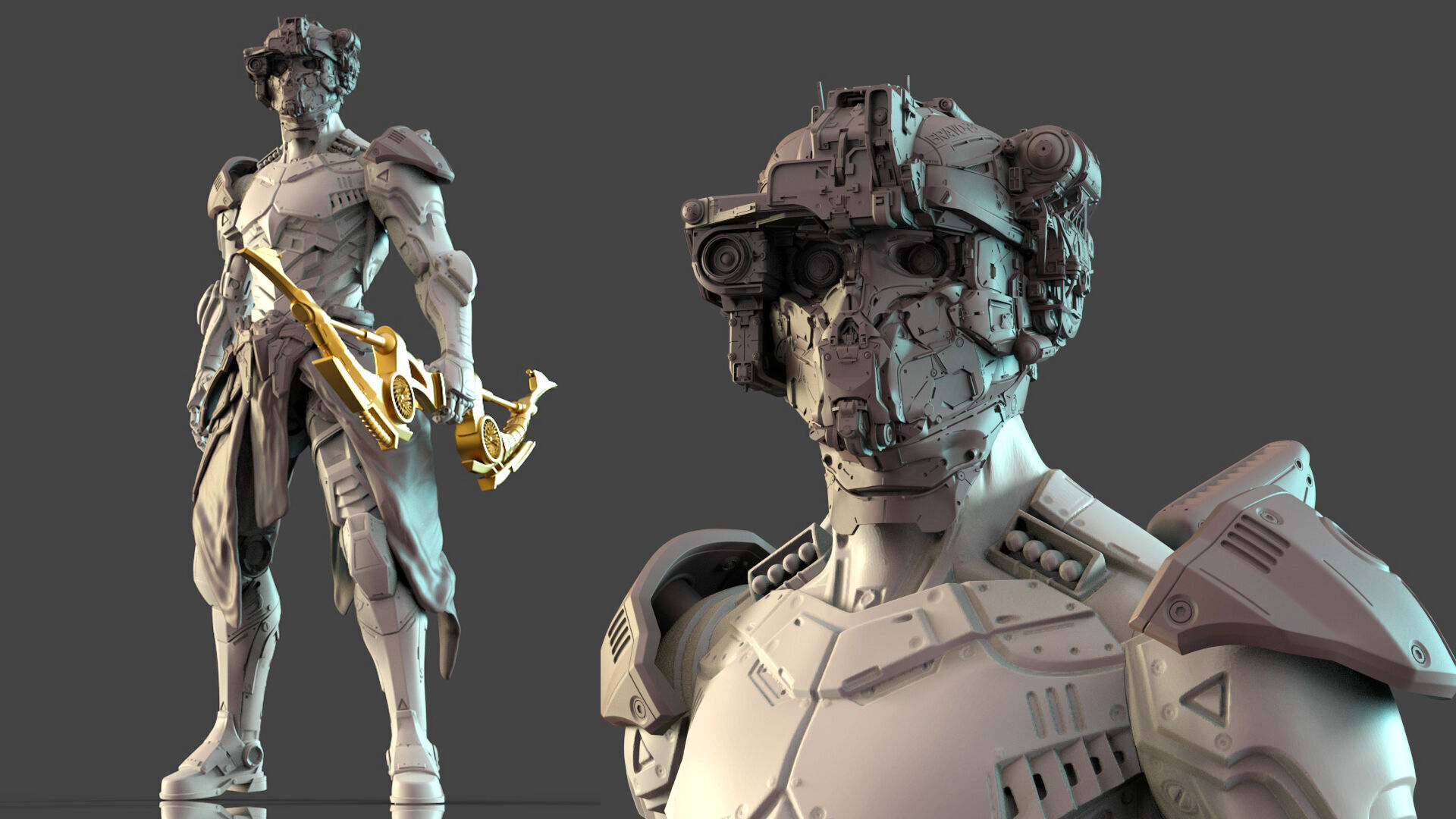 Mechanical Warrior 3D model_1