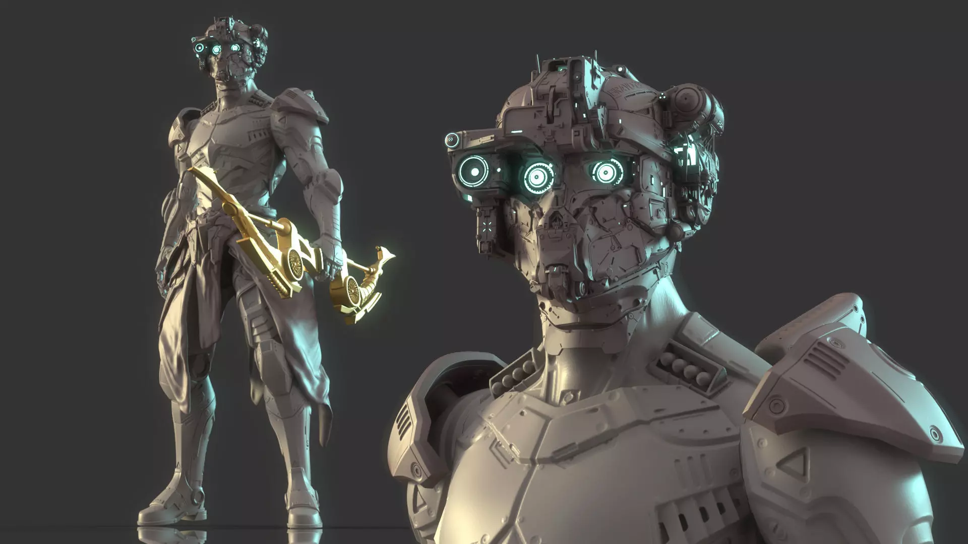 Mechanical Warrior 3D model_0