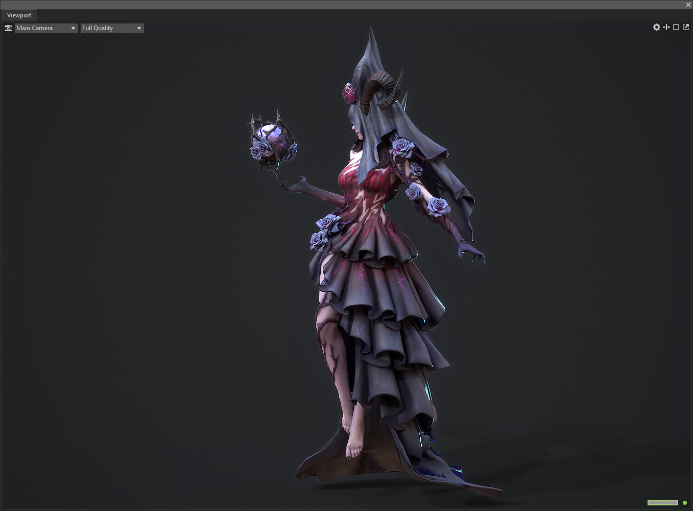 Demon bride Low-poly 3D model_17