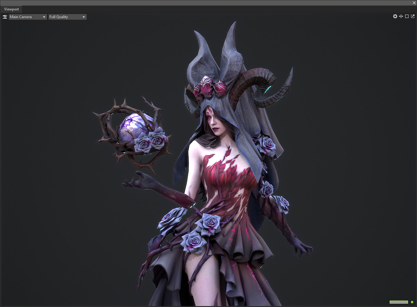 Demon bride Low-poly 3D model_5