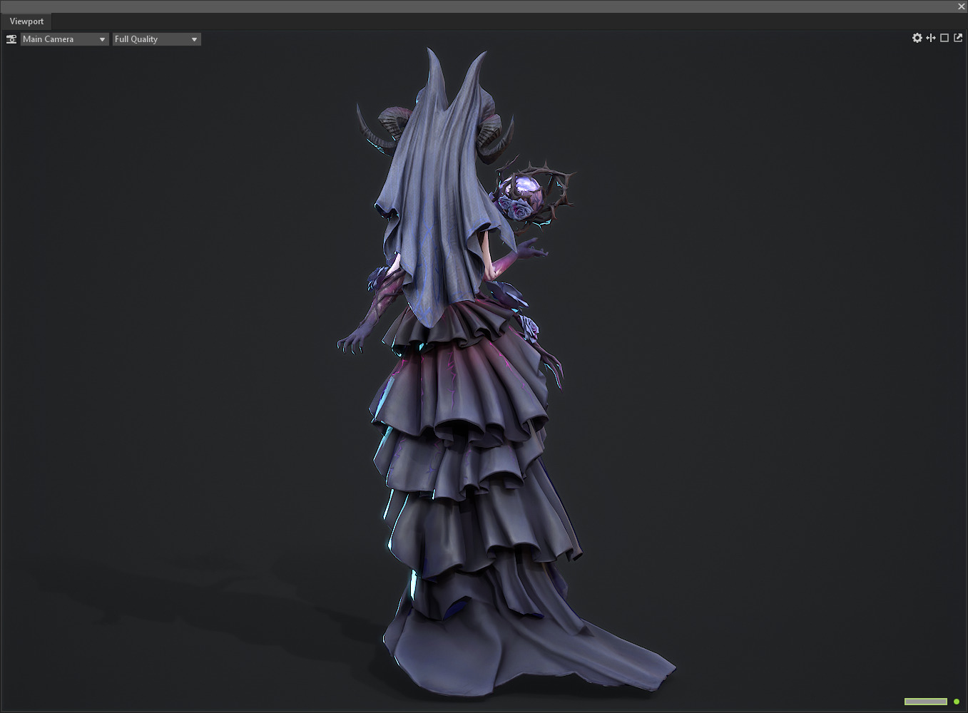 Demon bride Low-poly 3D model_11
