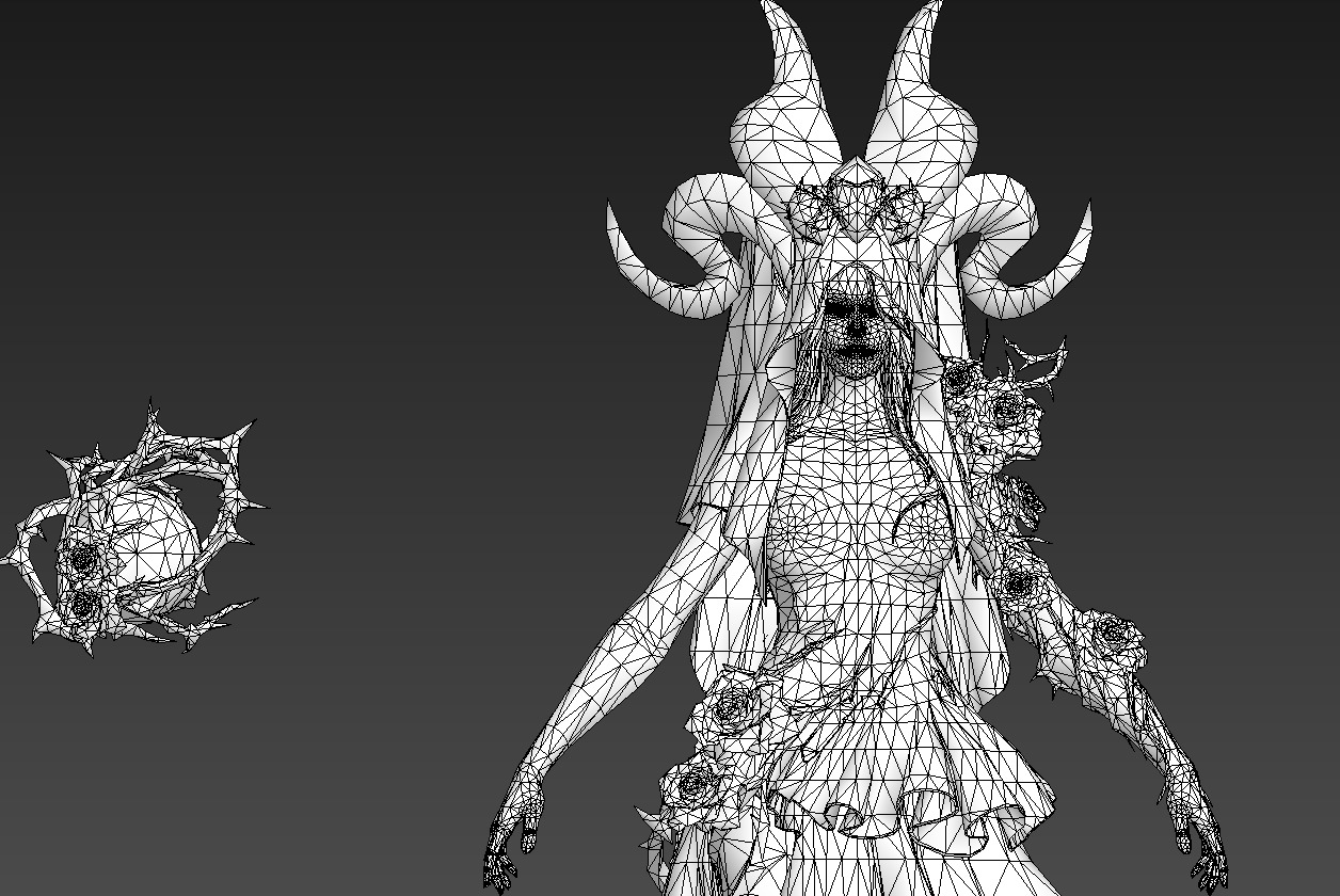 Demon bride Low-poly 3D model_24