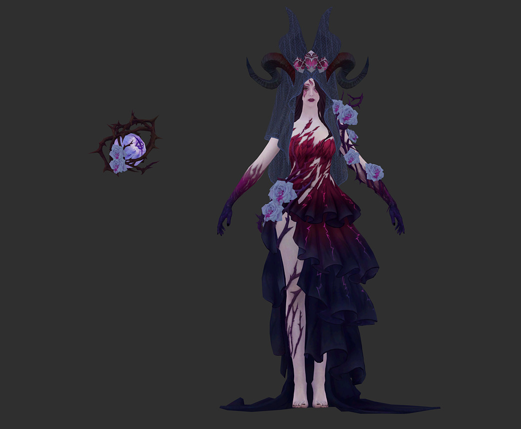 Demon bride Low-poly 3D model_21