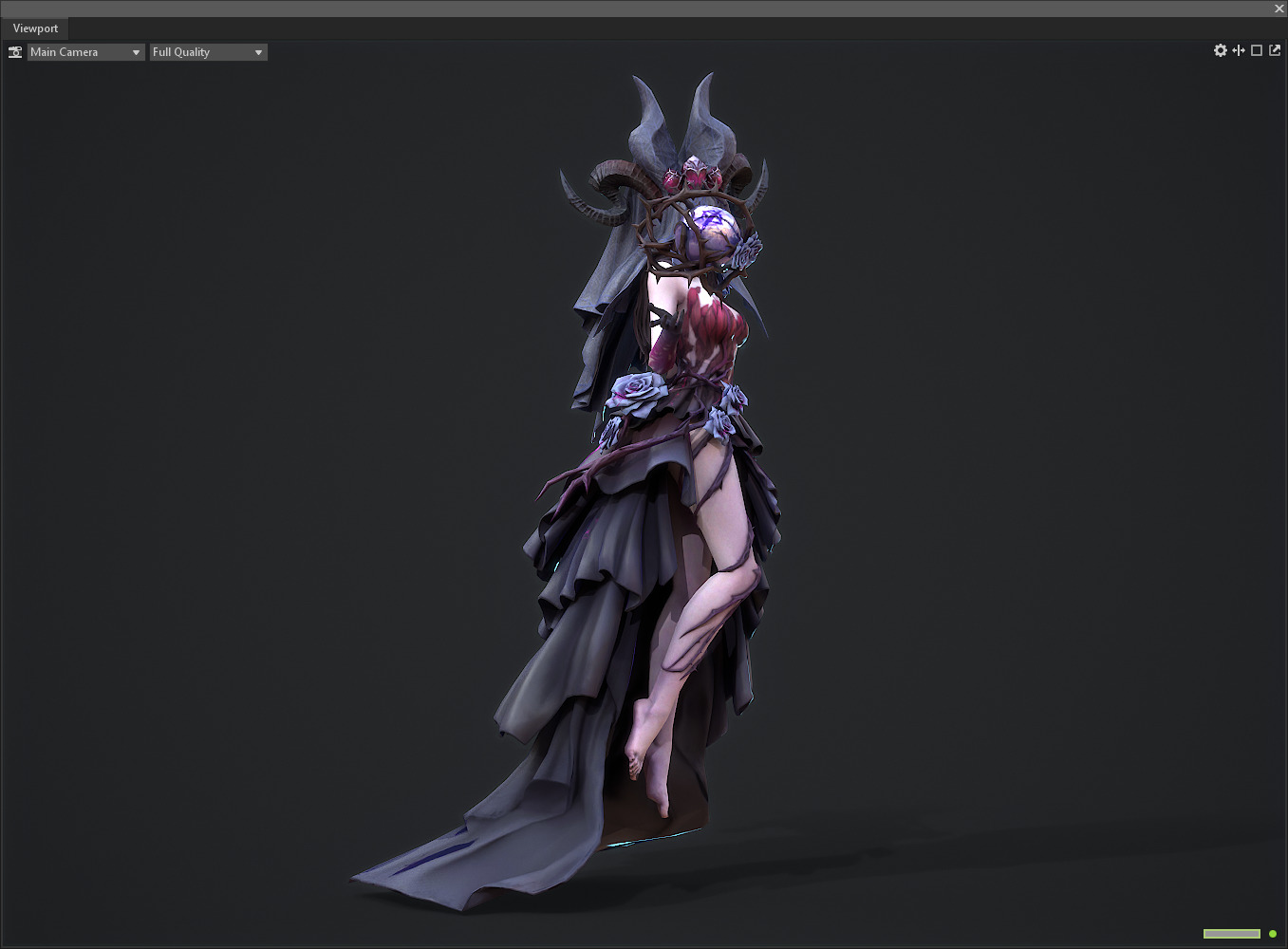 Demon bride Low-poly 3D model_9