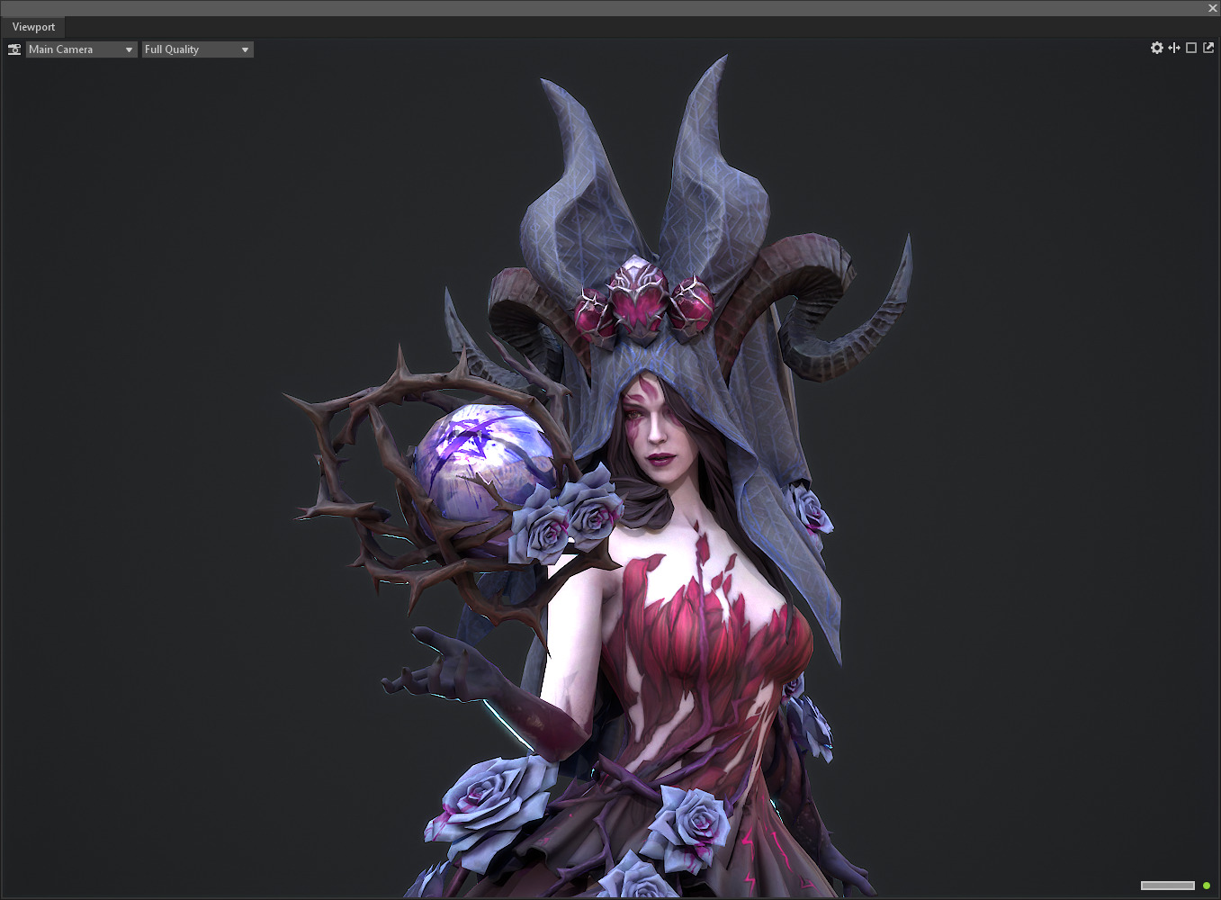 Demon bride Low-poly 3D model_14