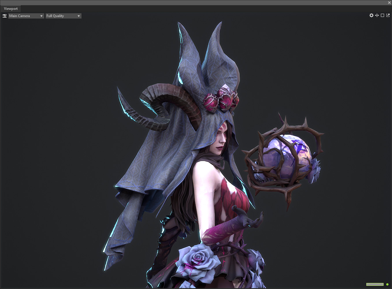 Demon bride Low-poly 3D model_27