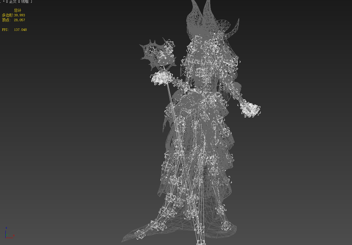 Demon bride Low-poly 3D model_18
