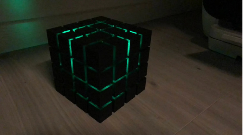 CubeStack light lamp 3D print model_2