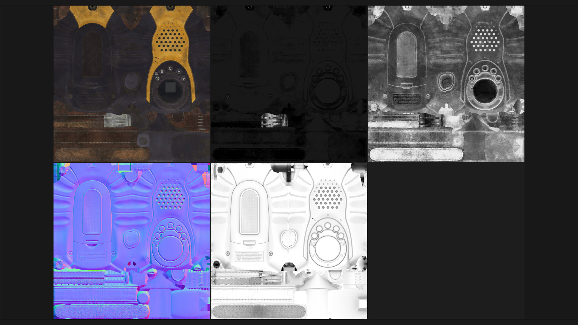 Walkie Talkie Yellow PBR Low-poly 3D model_18