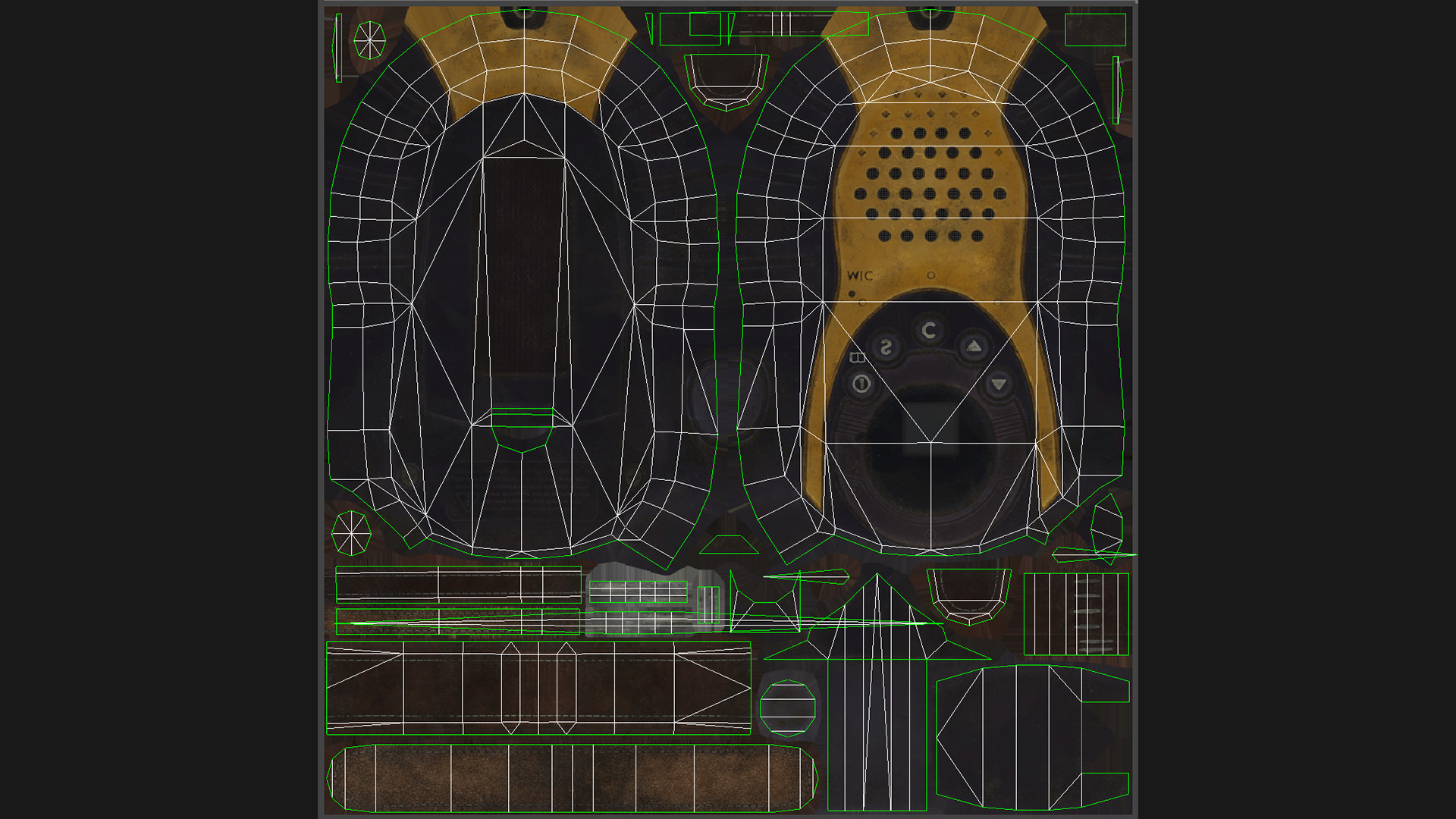 Walkie Talkie Yellow PBR Low-poly 3D model_17