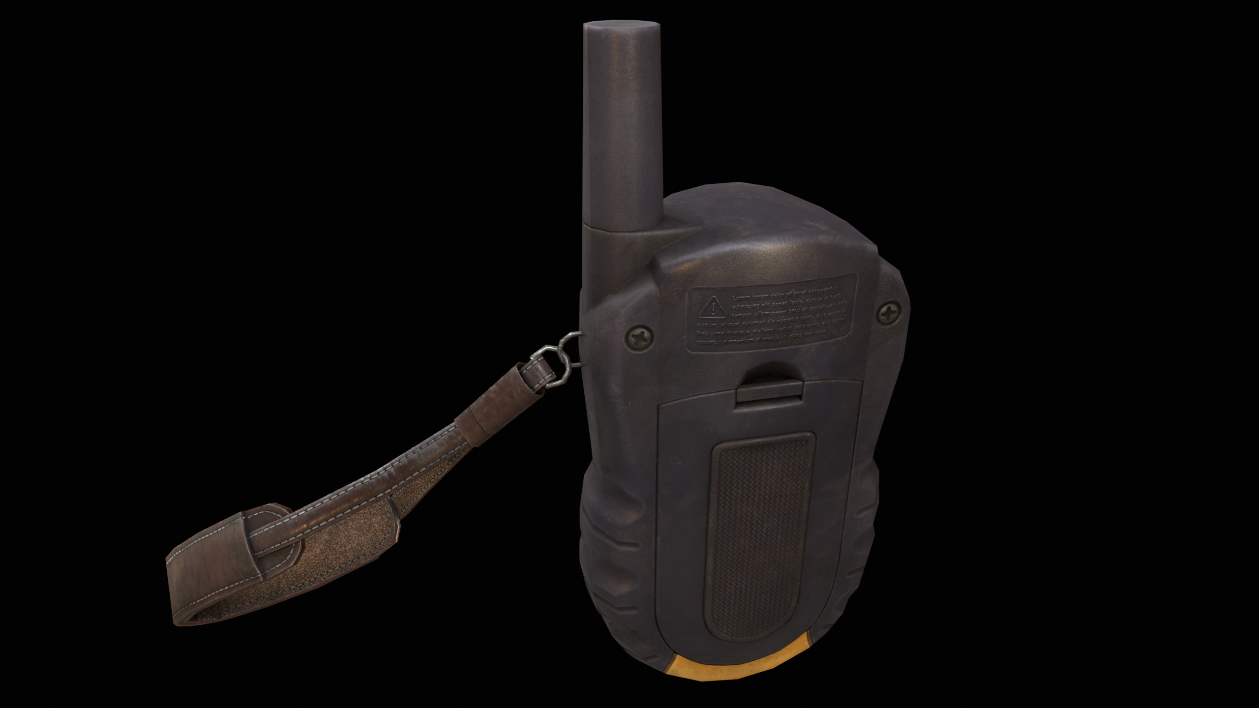 Walkie Talkie Yellow PBR Low-poly 3D model_10