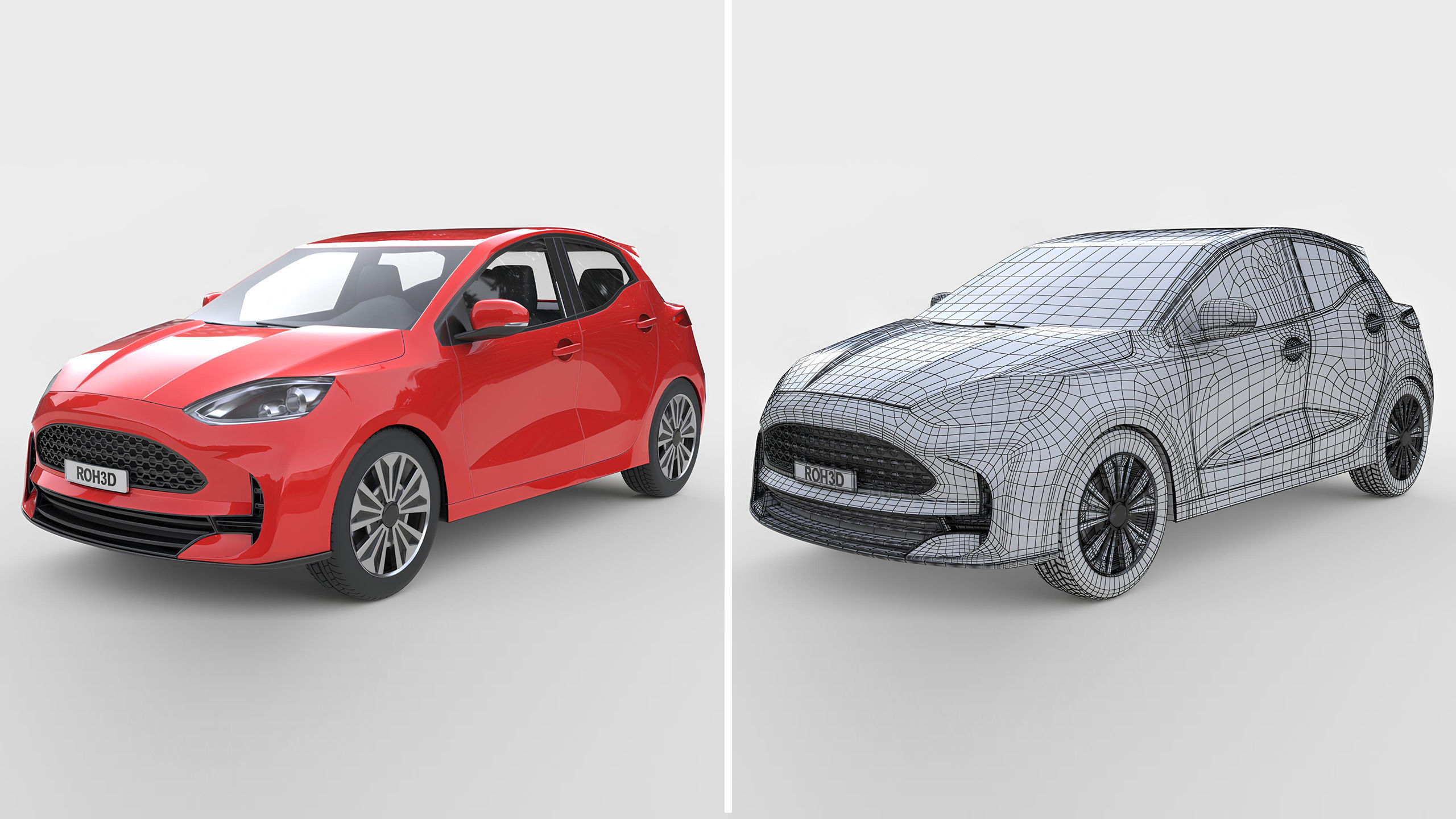 Modern Generic Car Collection High-Poly 3D Models _19