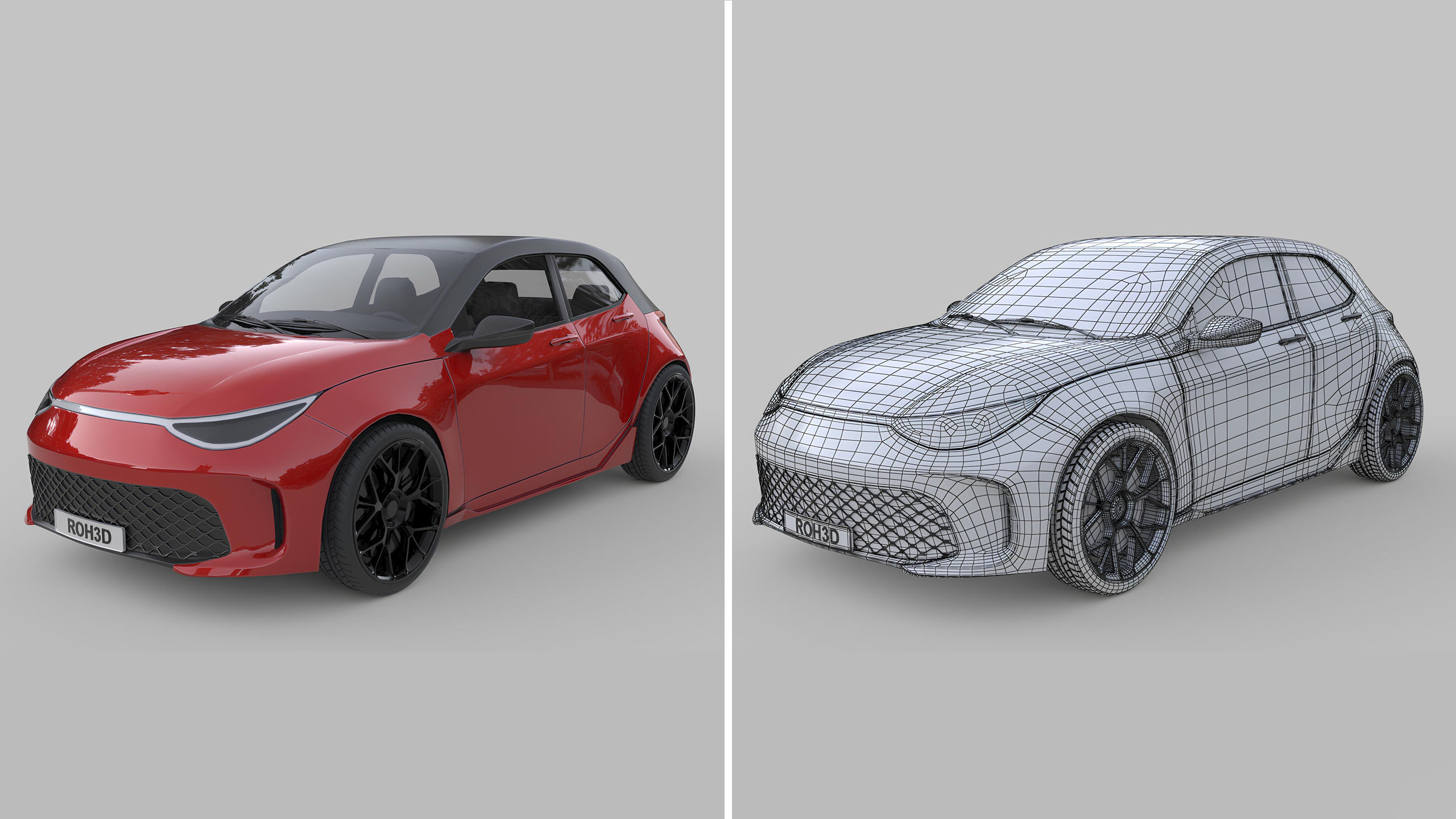Modern Generic Car Collection High-Poly 3D Models _15