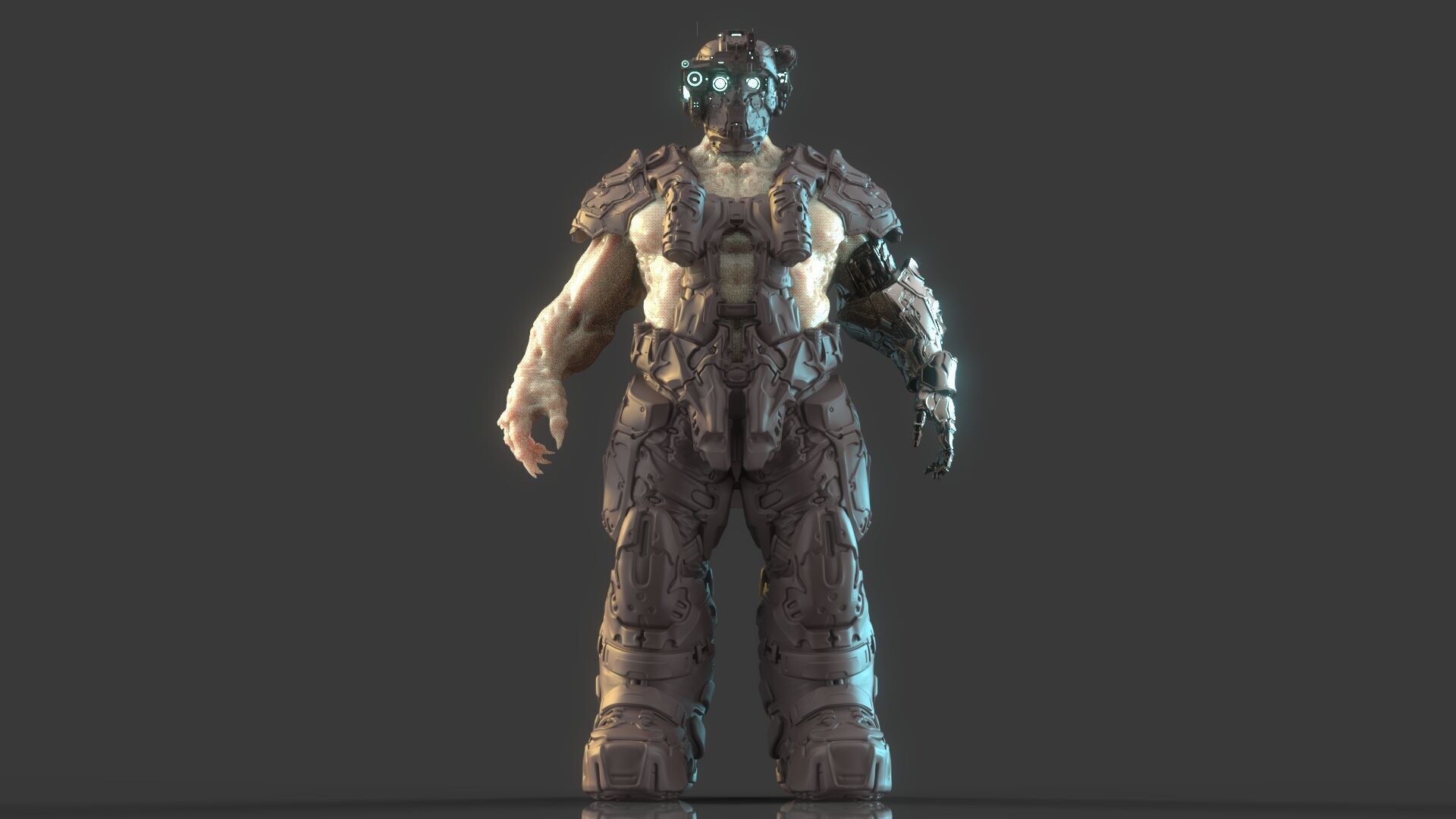 Cyborg Warrior 3D model_21