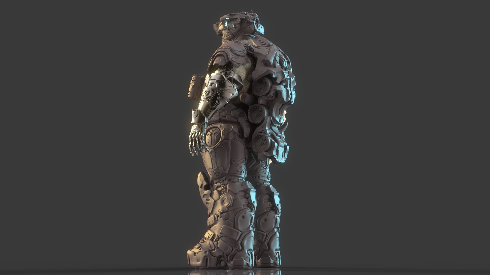 Cyborg Warrior 3D model_26