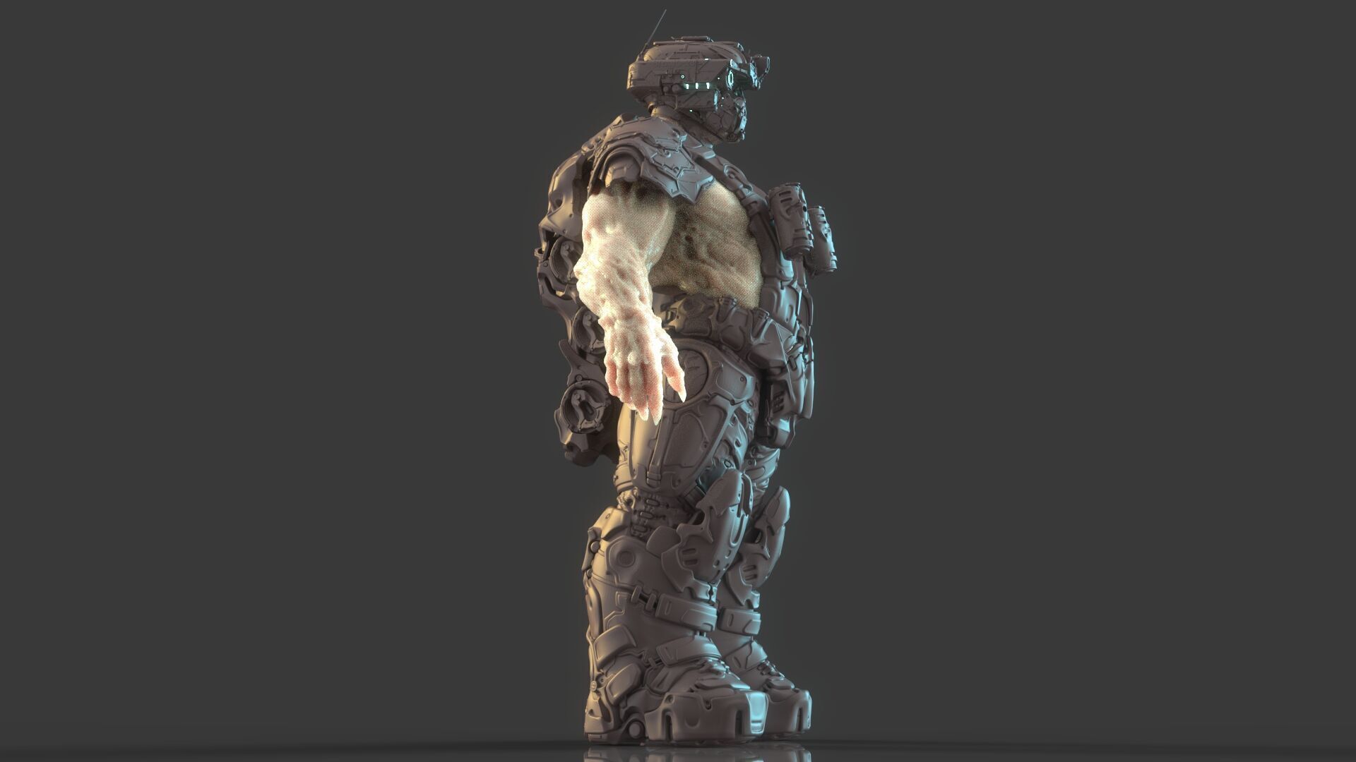 Cyborg Warrior 3D model_18
