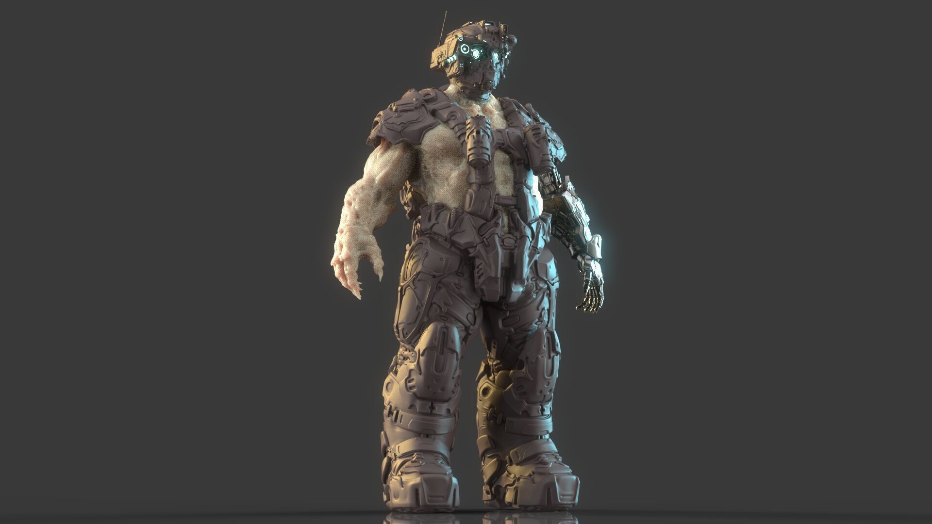 Cyborg Warrior 3D model_20