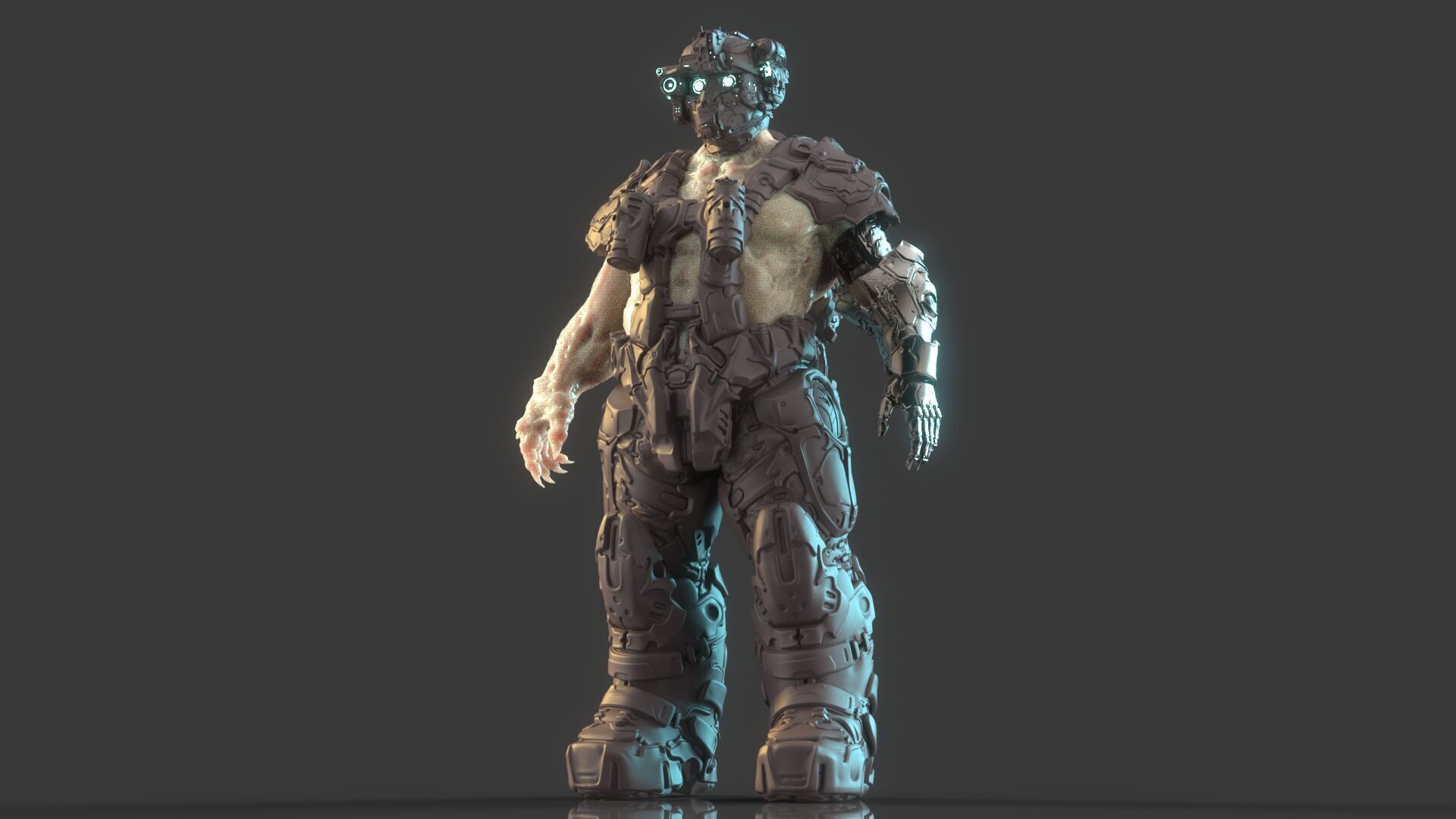 Cyborg Warrior 3D model_22