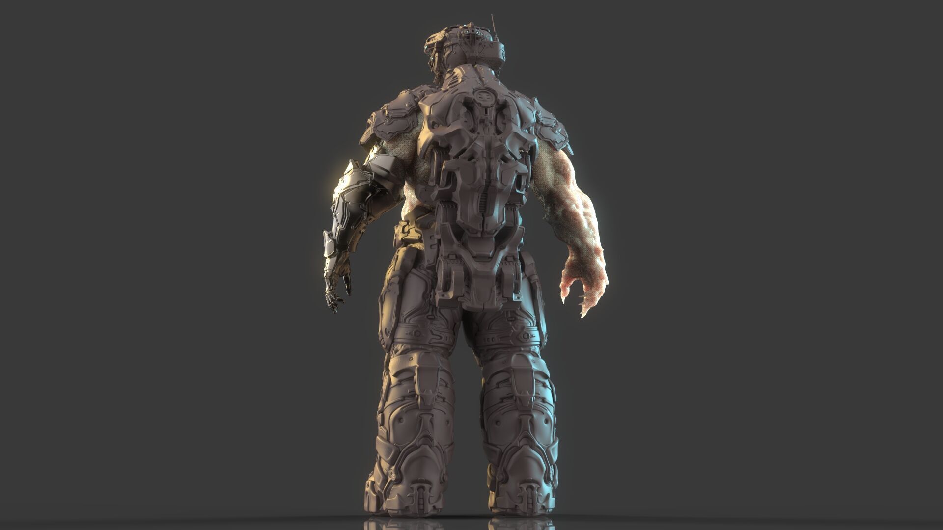Cyborg Warrior 3D model_28