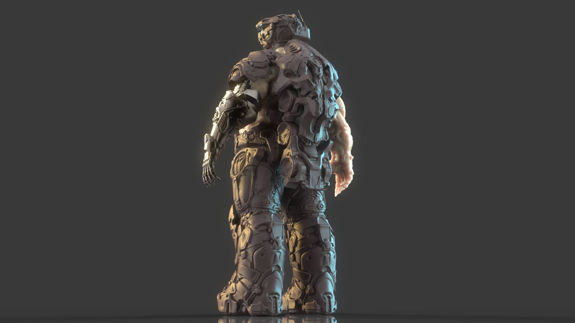Cyborg Warrior 3D model_27