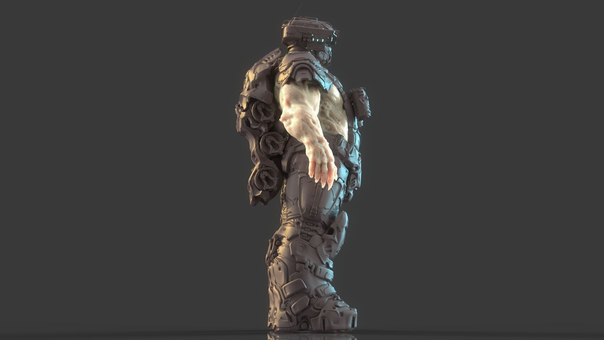 Cyborg Warrior 3D model_17