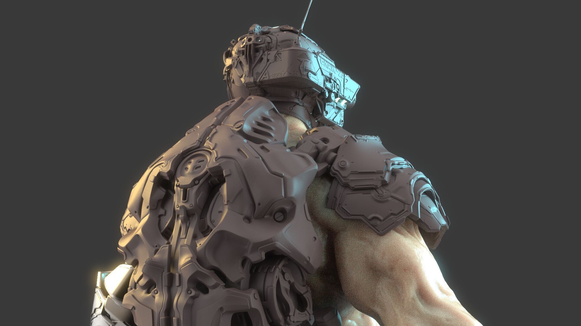 Cyborg Warrior 3D model_12