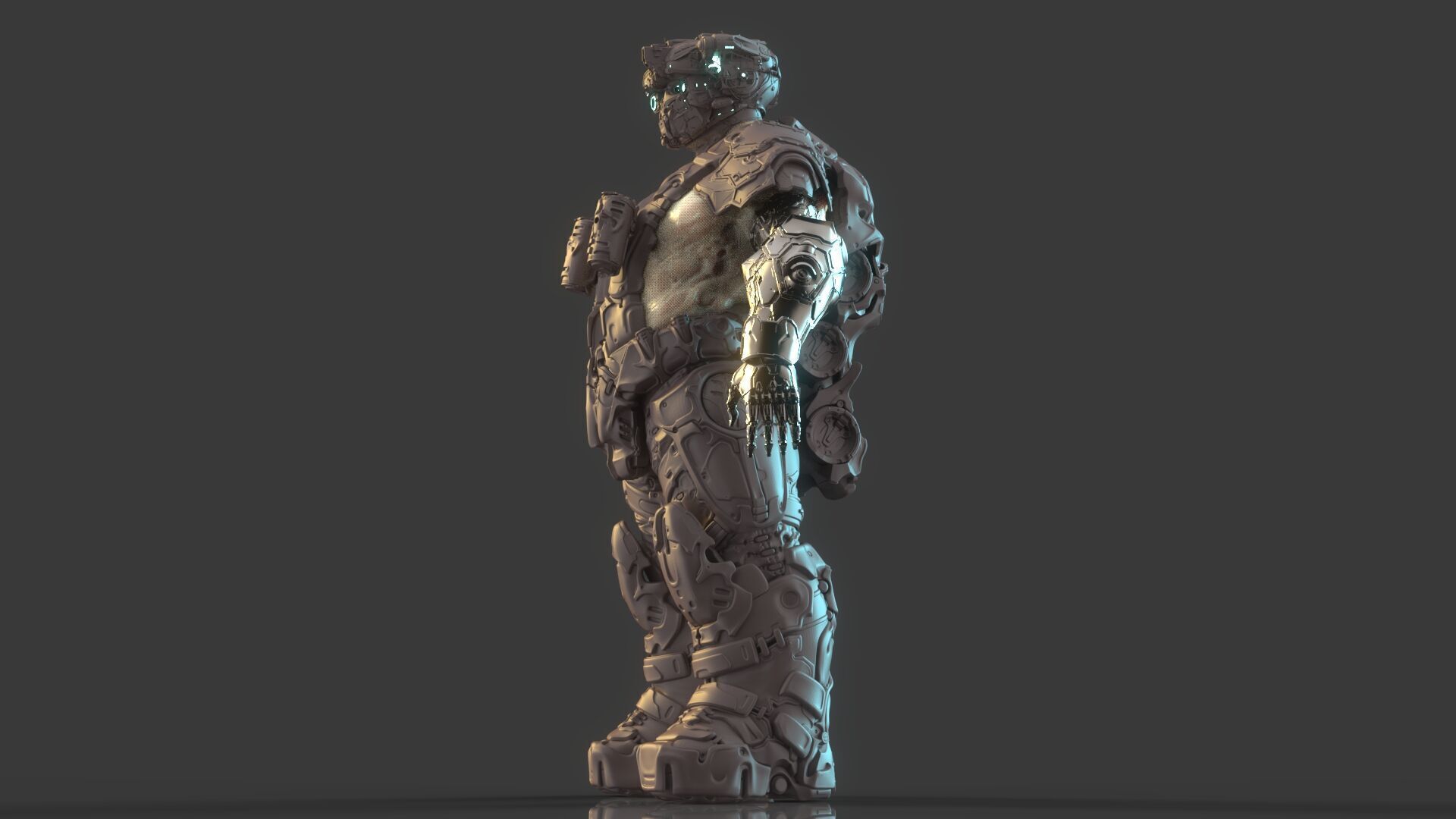 Cyborg Warrior 3D model_24