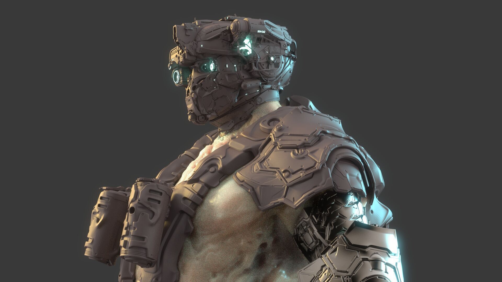 Cyborg Warrior 3D model_7