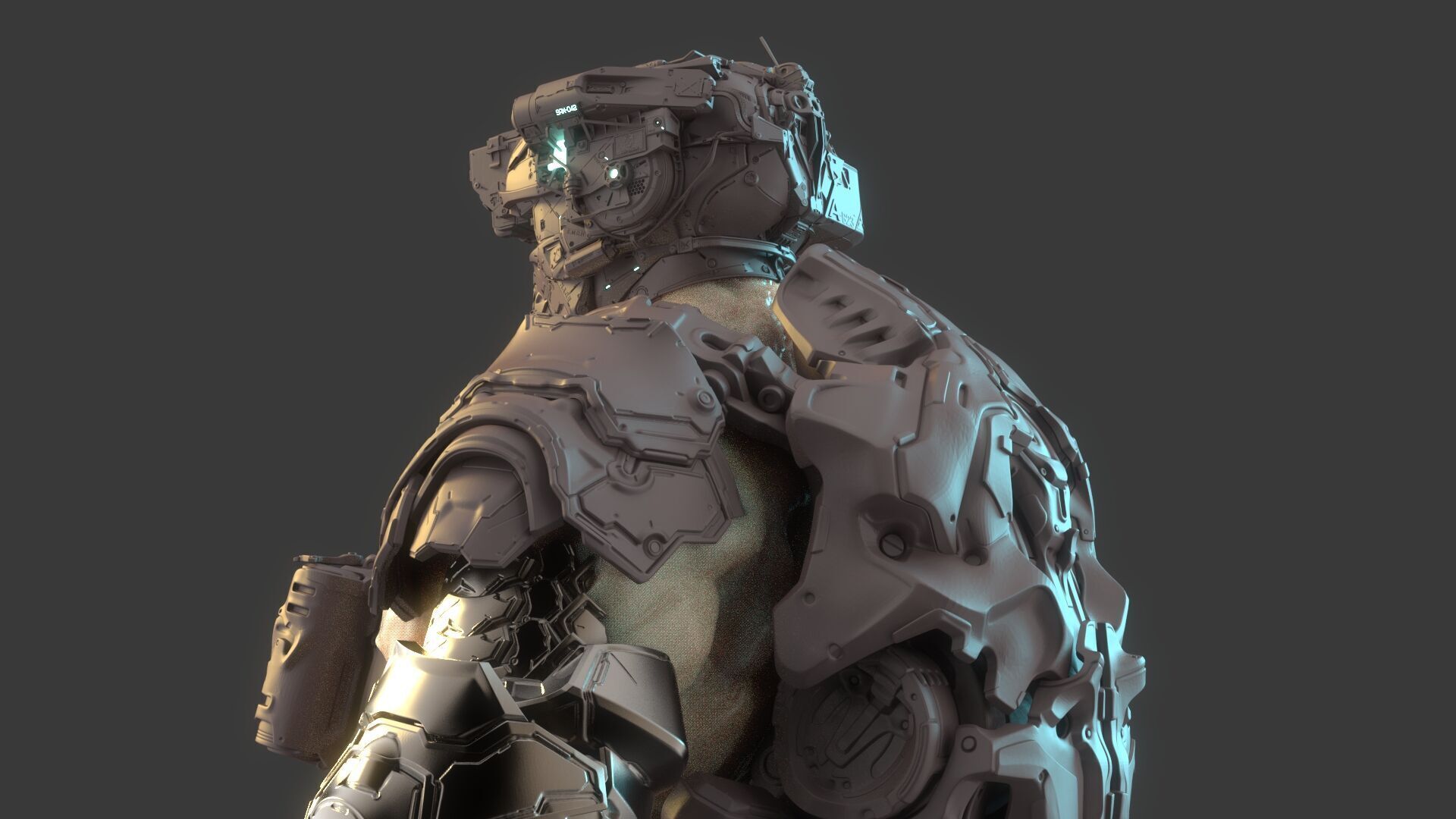 Cyborg Warrior 3D model_9