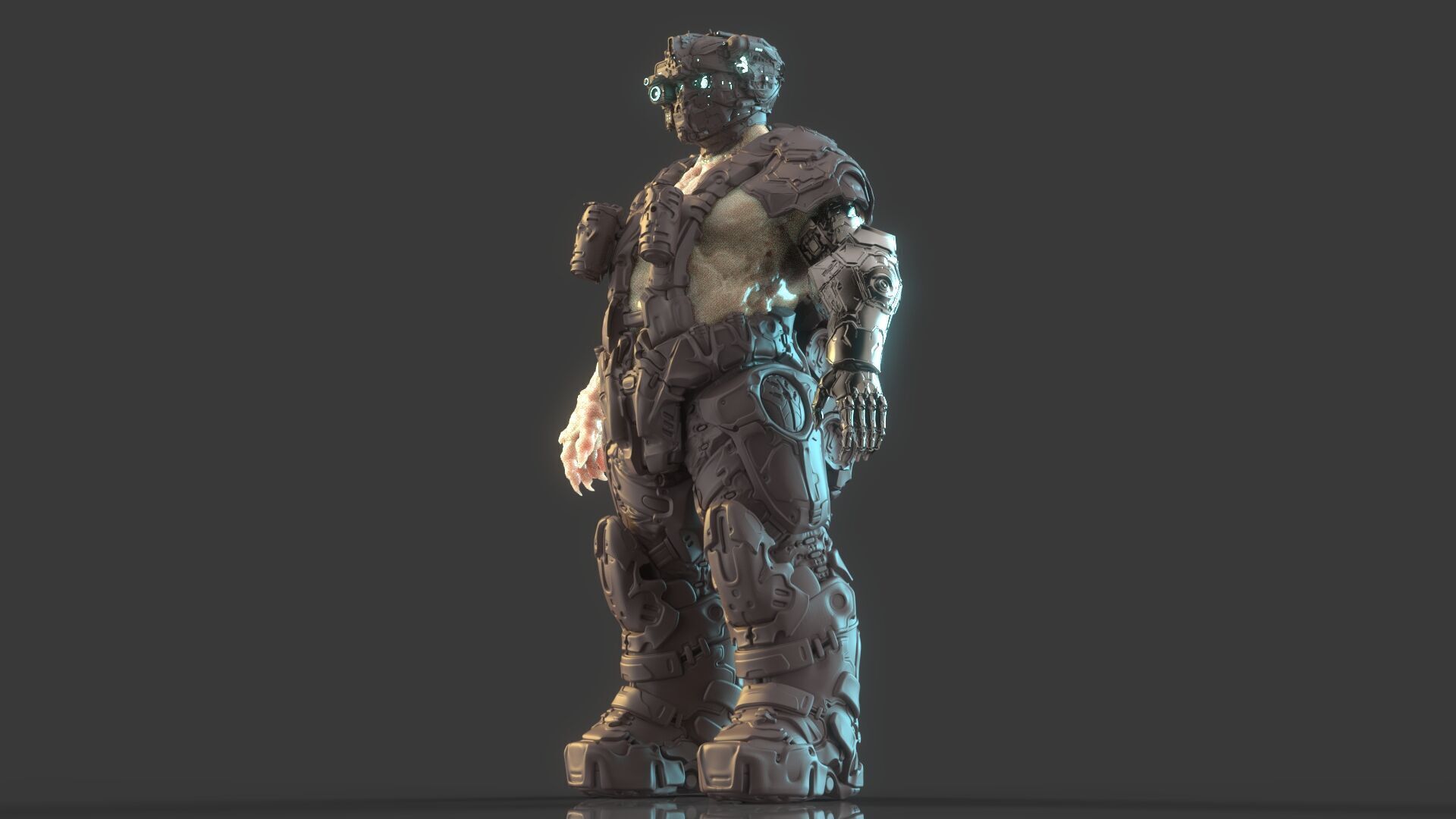 Cyborg Warrior 3D model_23